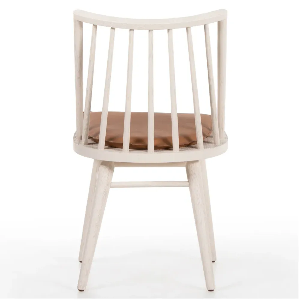 Lara Windsor Dining Side Chair - Off-White, Oak