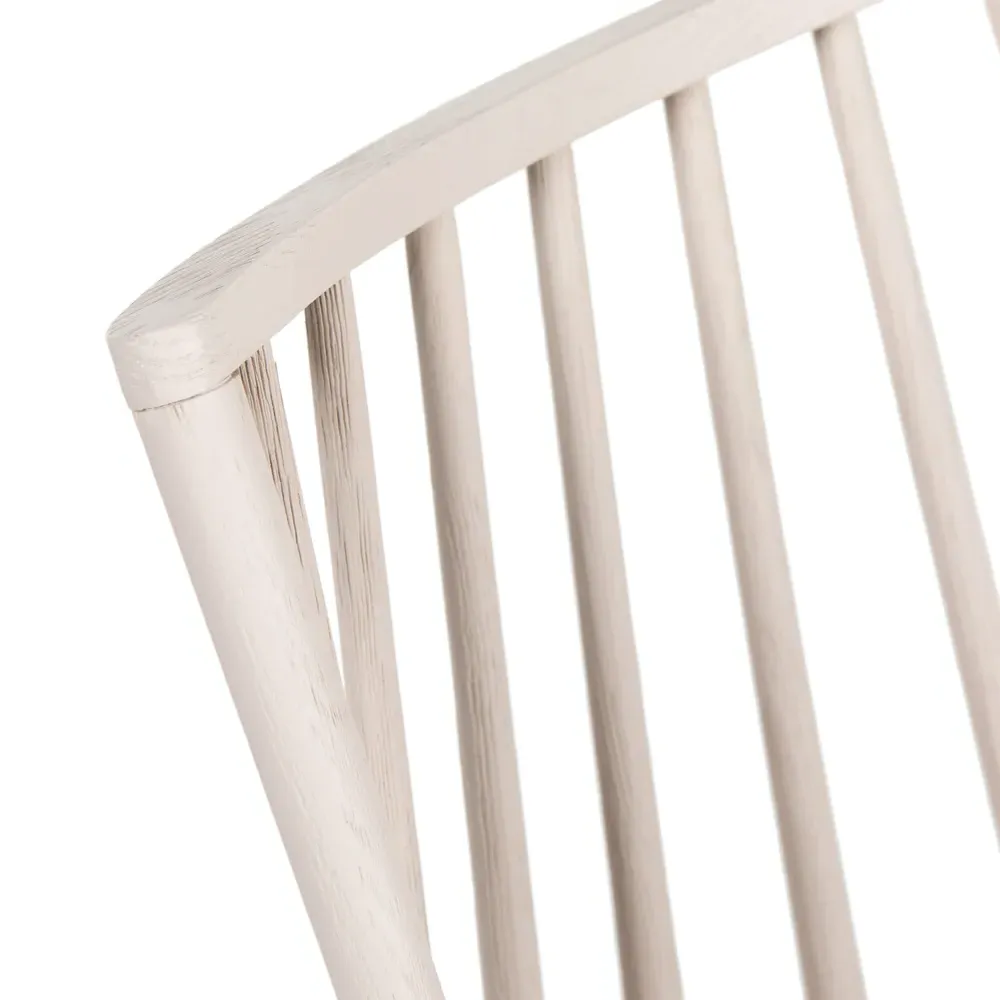 Lara Windsor Dining Side Chair - Off-White, Oak