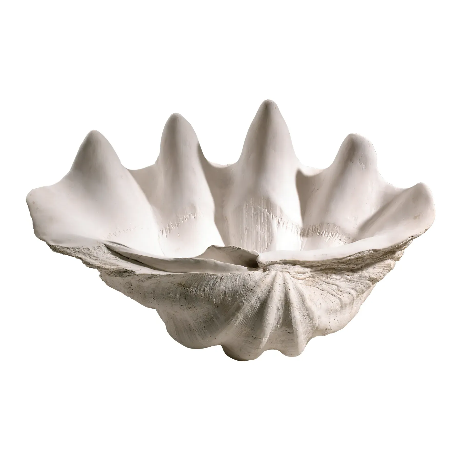 Large 21 Inch Clam Shell Bowl - White