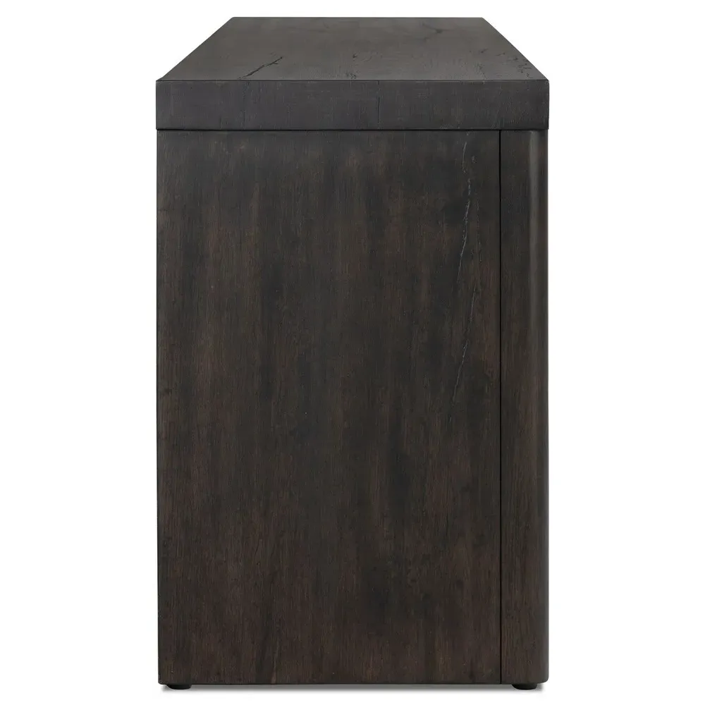 Larry Media Console - Black, Oak