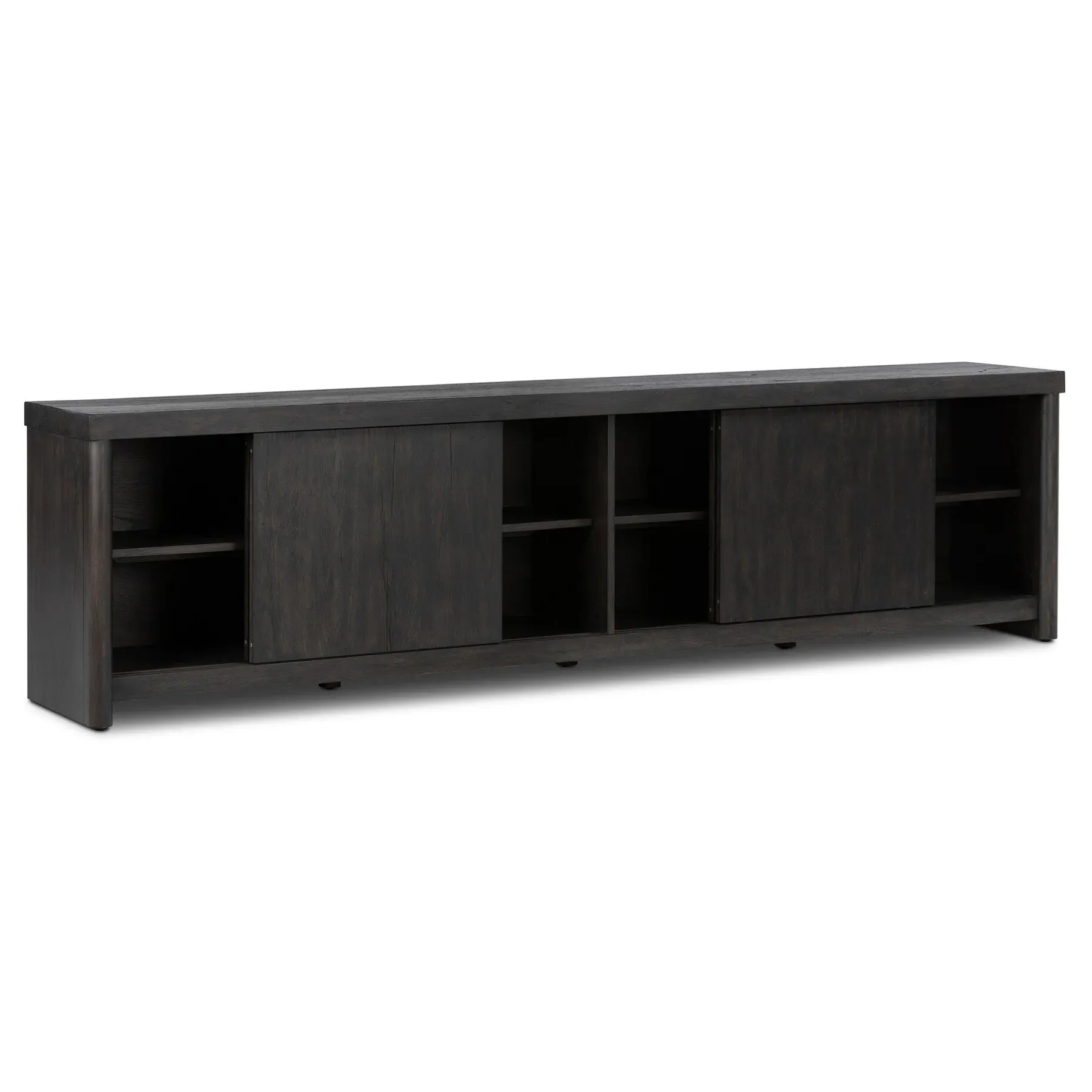 Larry Media Console - Black, Oak