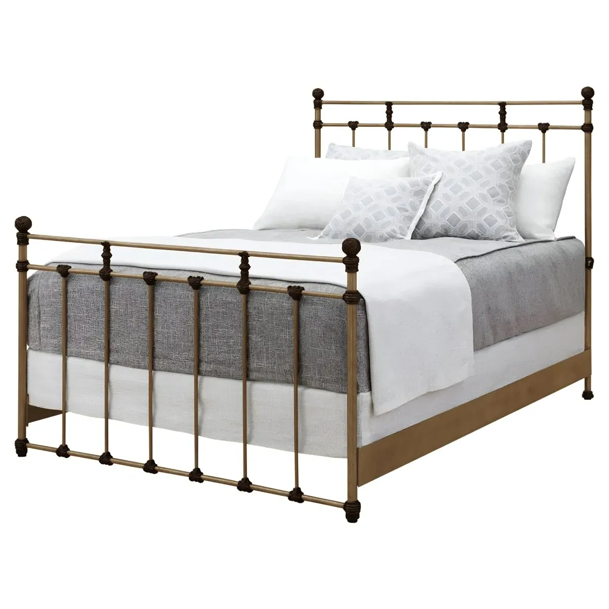 Lascaux California King Bed Frame - Aged Brass, Iron