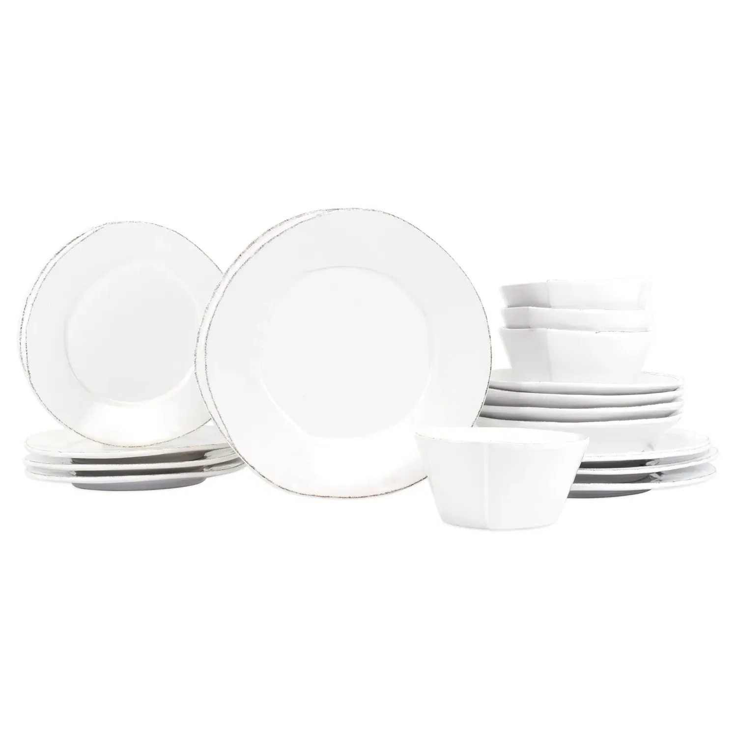 Lastra 16 Piece Place Setting - White, Stoneware image