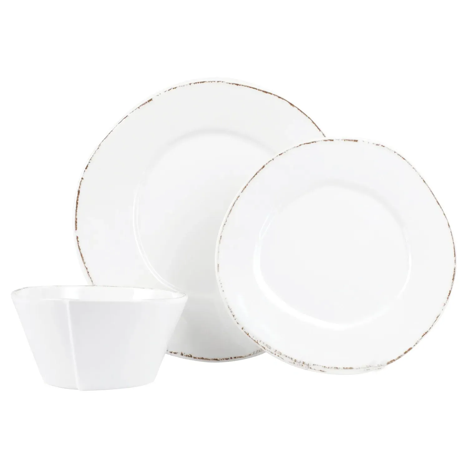 Lastra 3 Piece Place Setting - White, Melamine image