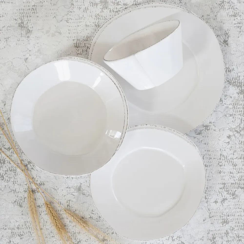 Lastra 4-Piece Place Setting - White, Ceramic