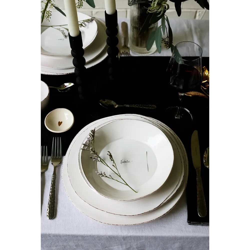 Lastra 4-Piece Place Setting - White, Ceramic