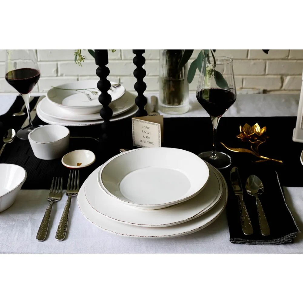 Lastra 4-Piece Place Setting - White, Ceramic