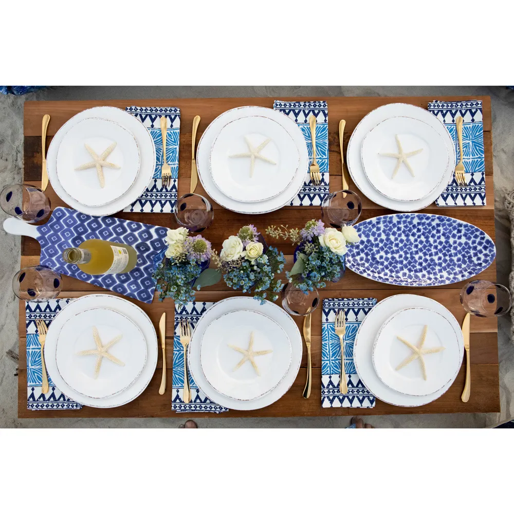 Lastra Coastal Dinner Plate - White, Melamine