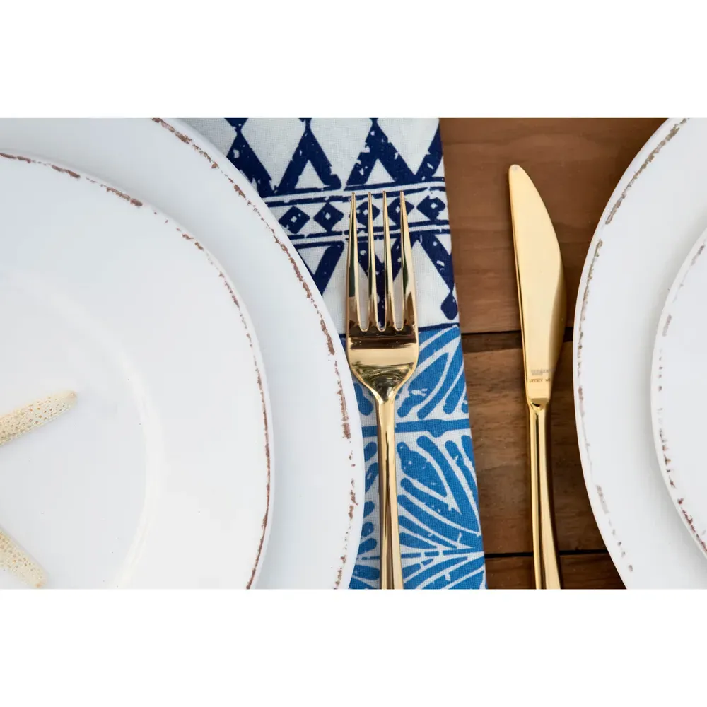 Lastra Coastal Dinner Plate - White, Melamine