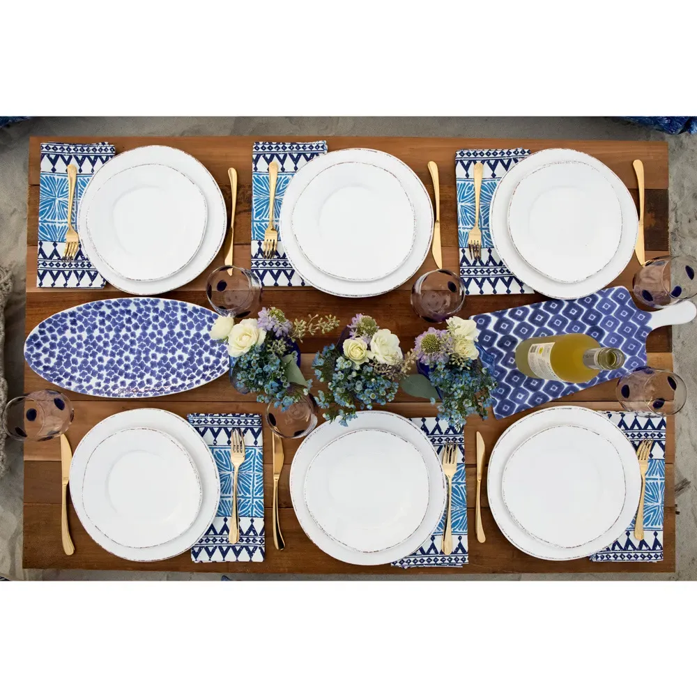 Lastra Coastal Dinner Plate - White, Melamine