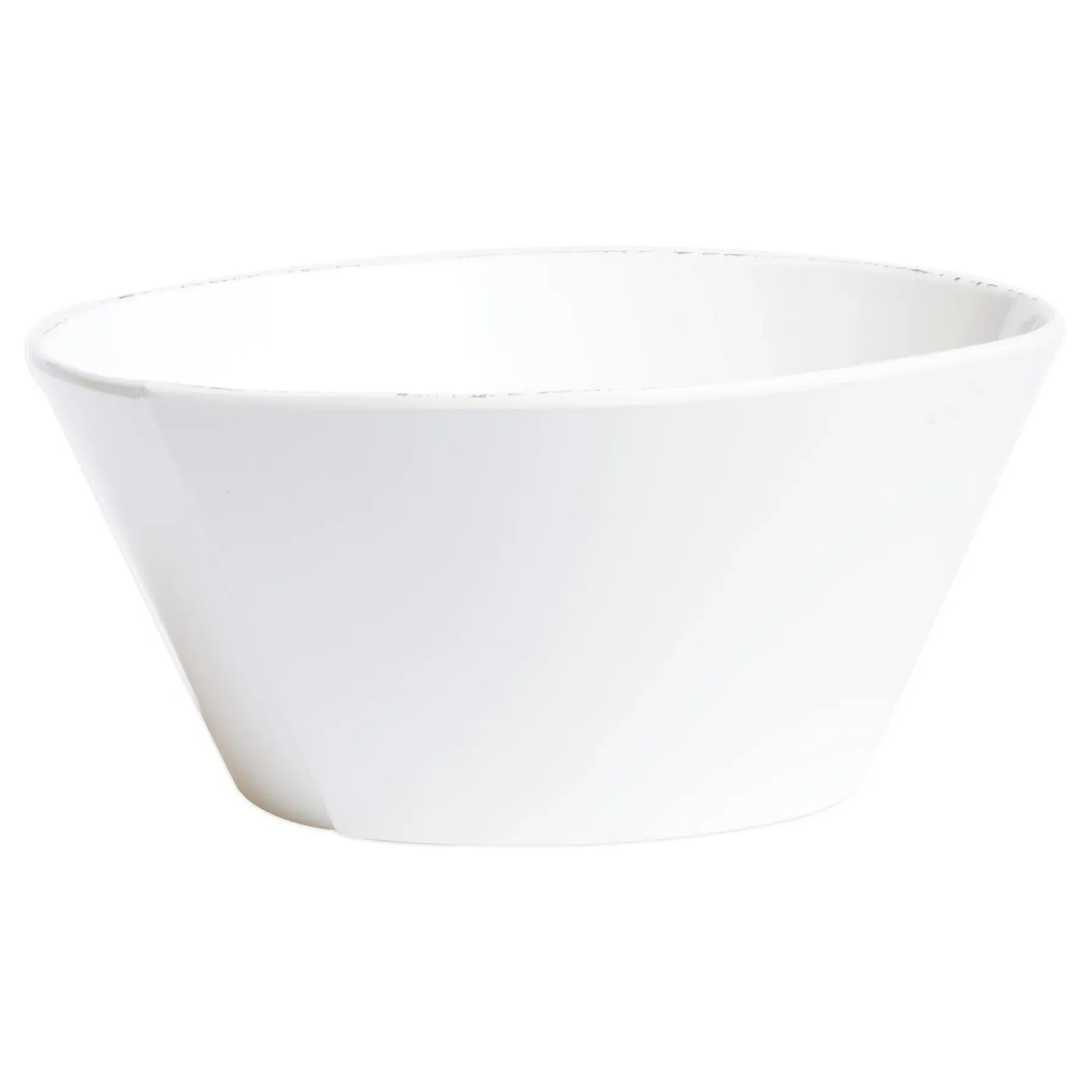 Lastra Coastal Round Serving Bowl - White, Melamine image