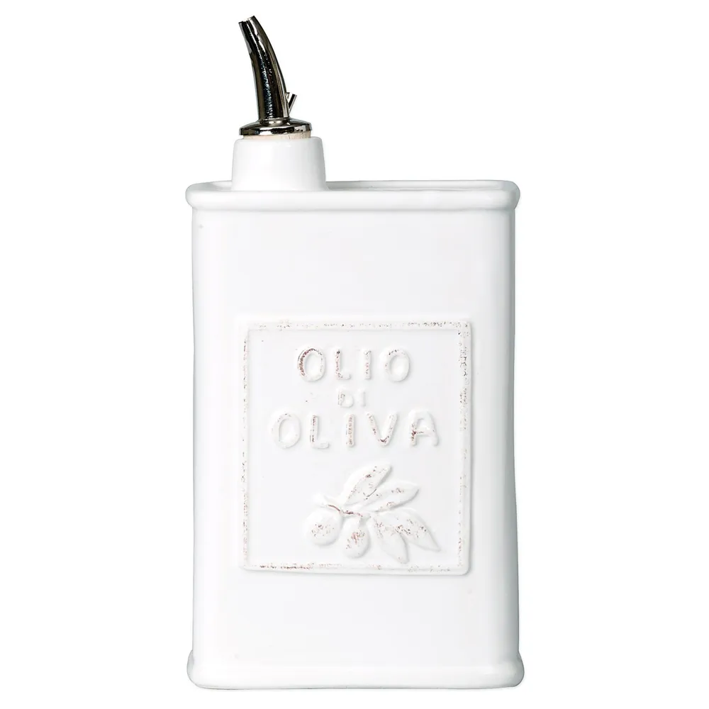 Lastra Olive Oil Can - White, Stoneware image