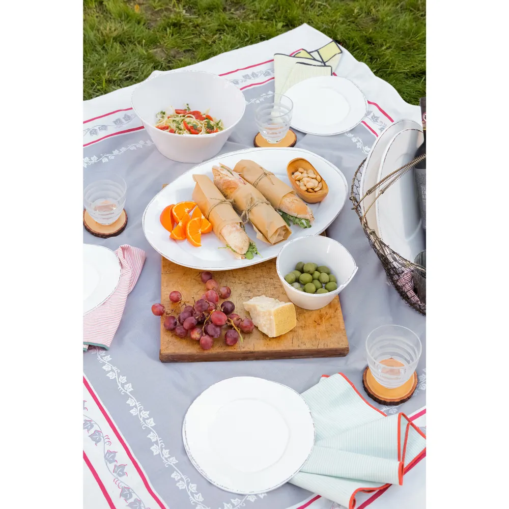 Lastra Oval Platter - White, Melamine