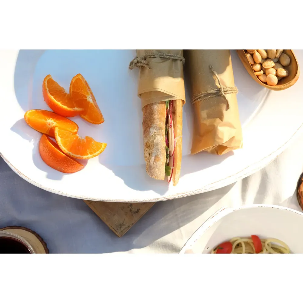 Lastra Oval Platter - White, Melamine