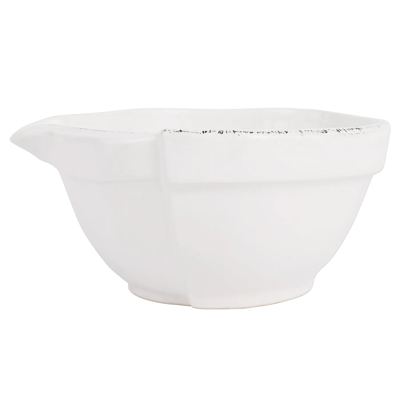 Lastra Small Mixing Bowl - White, Stoneware image