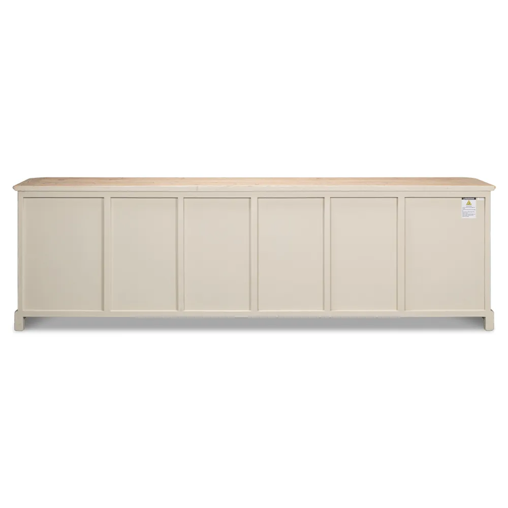 Laura Distressed Wood Sideboard - Grey