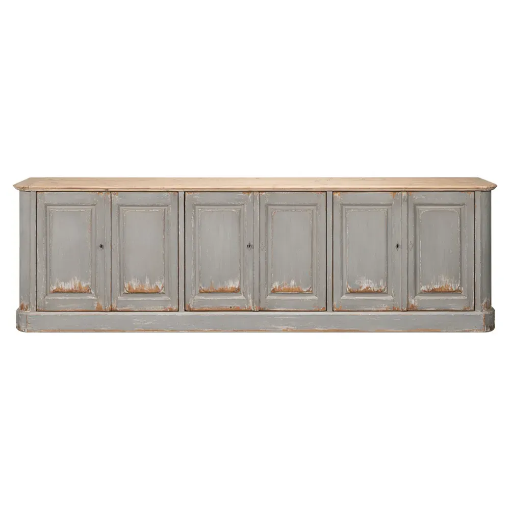 Laura Distressed Wood Sideboard - Grey image