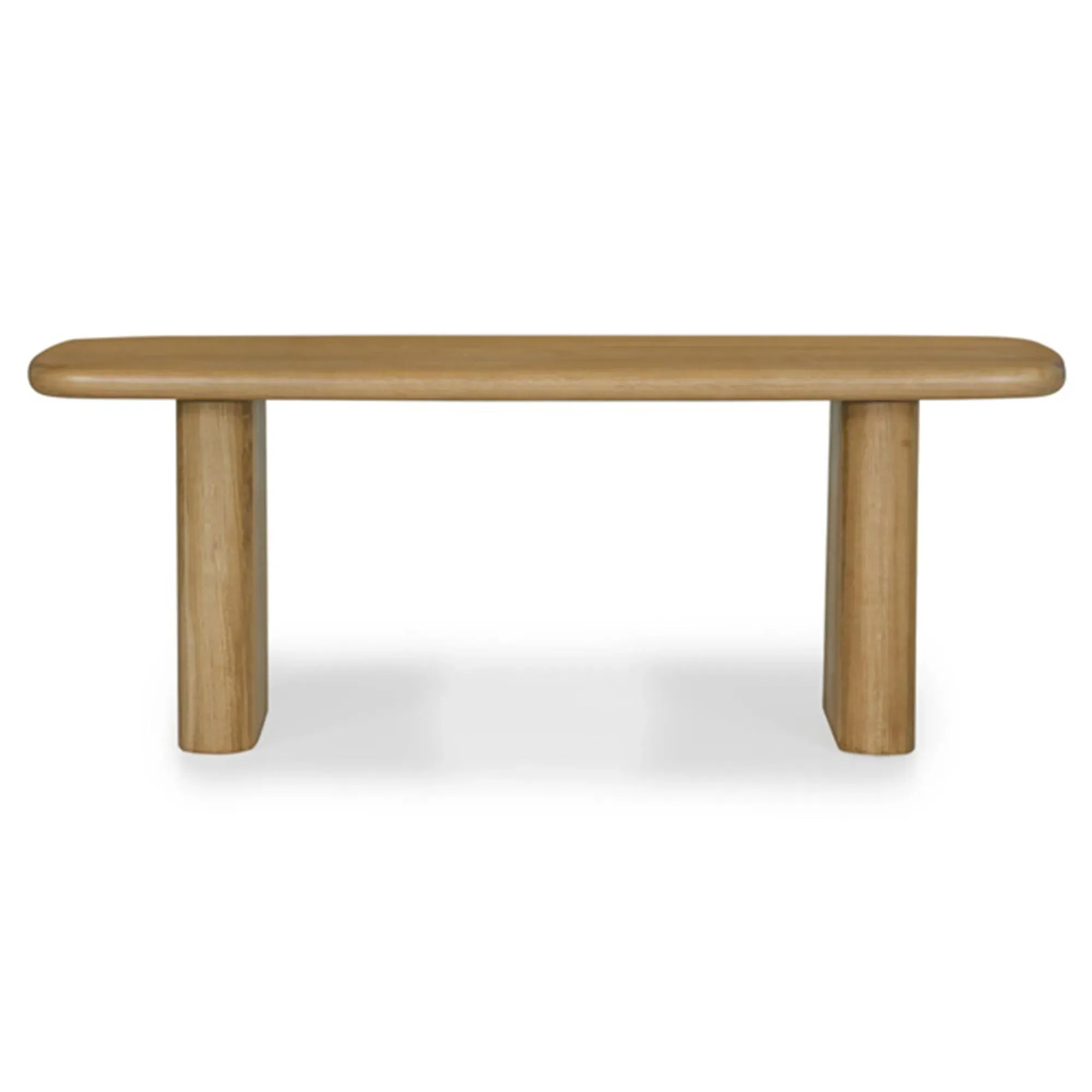 Laura Round Edge Entryway Bench - Brown, Oak
