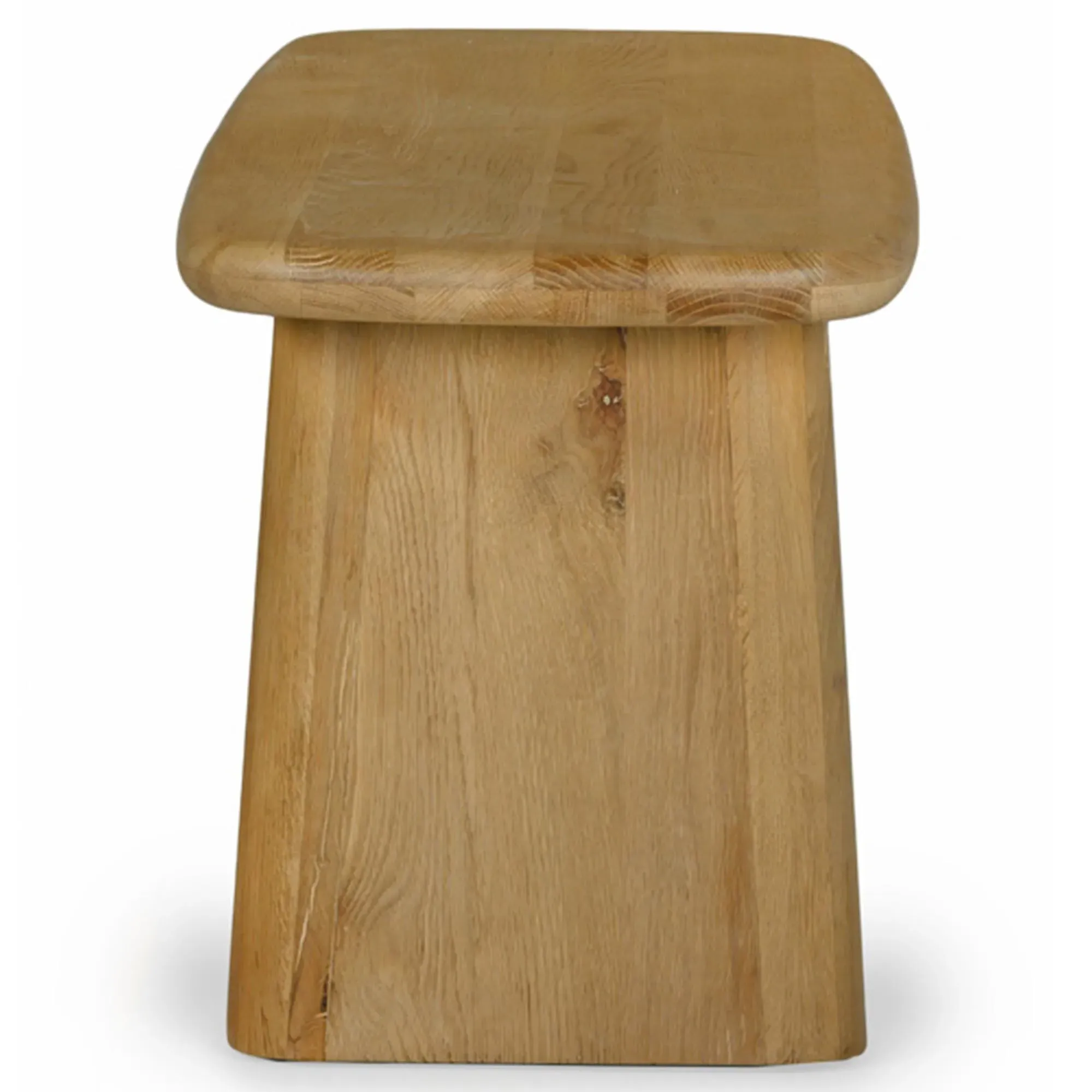 Laura Round Edge Entryway Bench - Brown, Oak