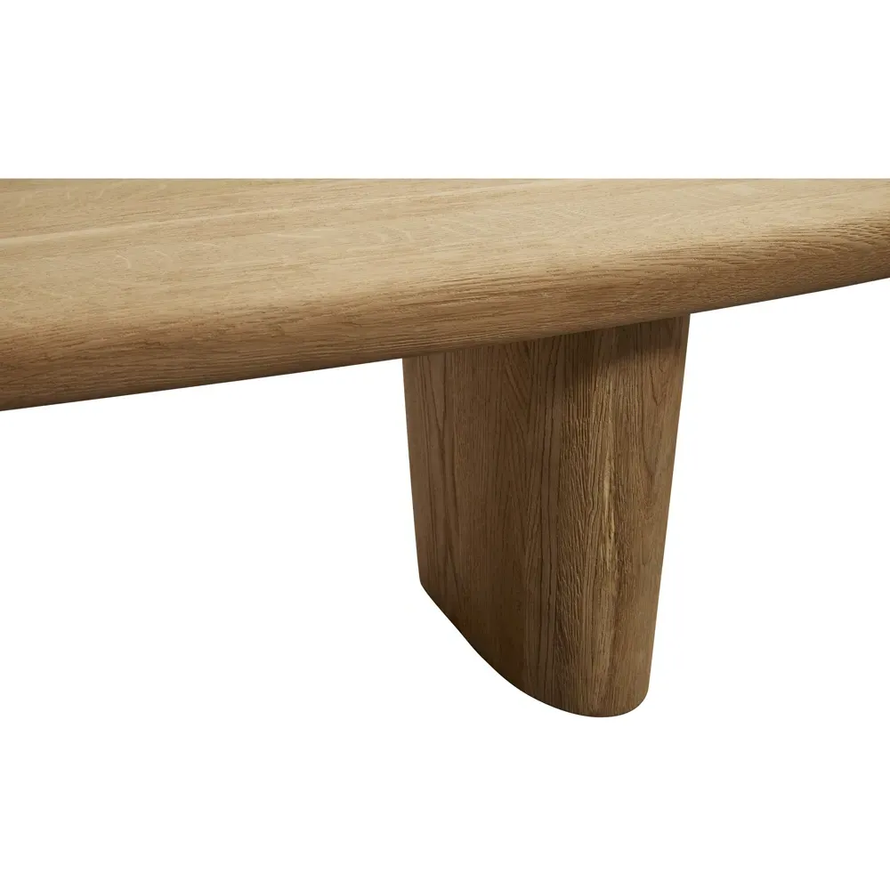 Laura Round Edge Oval Coffee Table - Natural, Oak