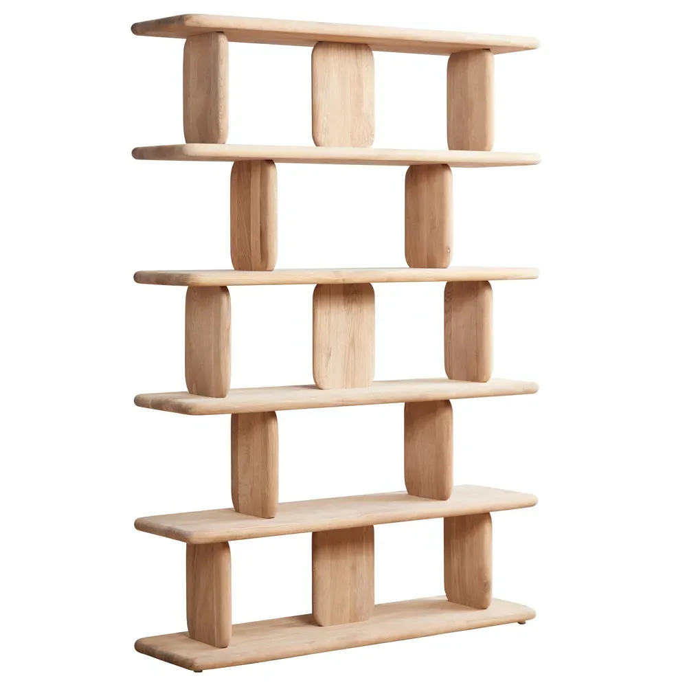 Laura Round Edge Shelving Bookcase - Natural, Oak