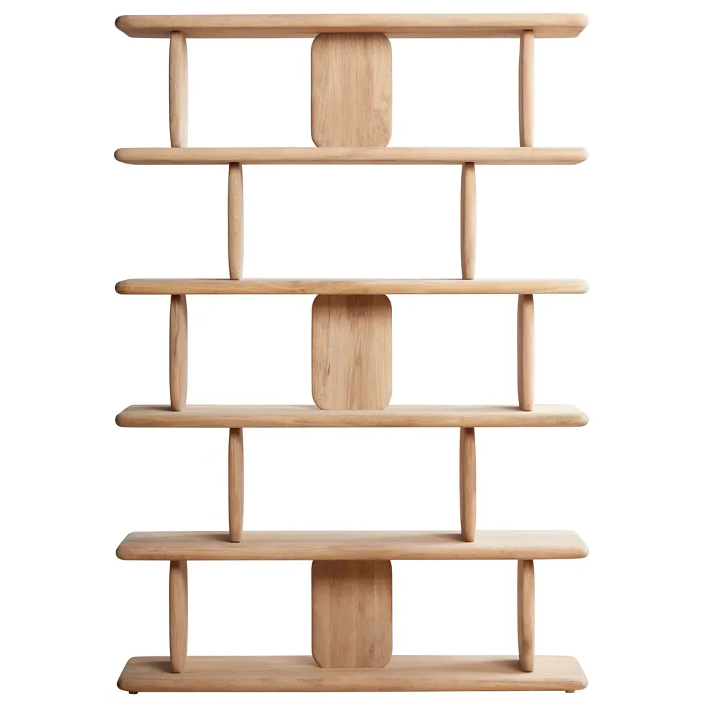 Laura Round Edge Shelving Bookcase - Natural, Oak