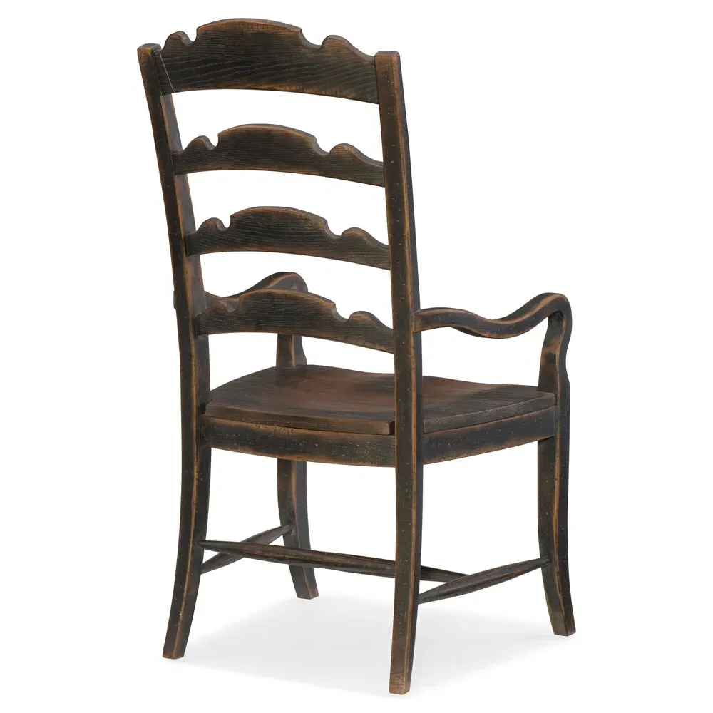 Laurel Ladderback Dining Arm Chair - Black, Oak