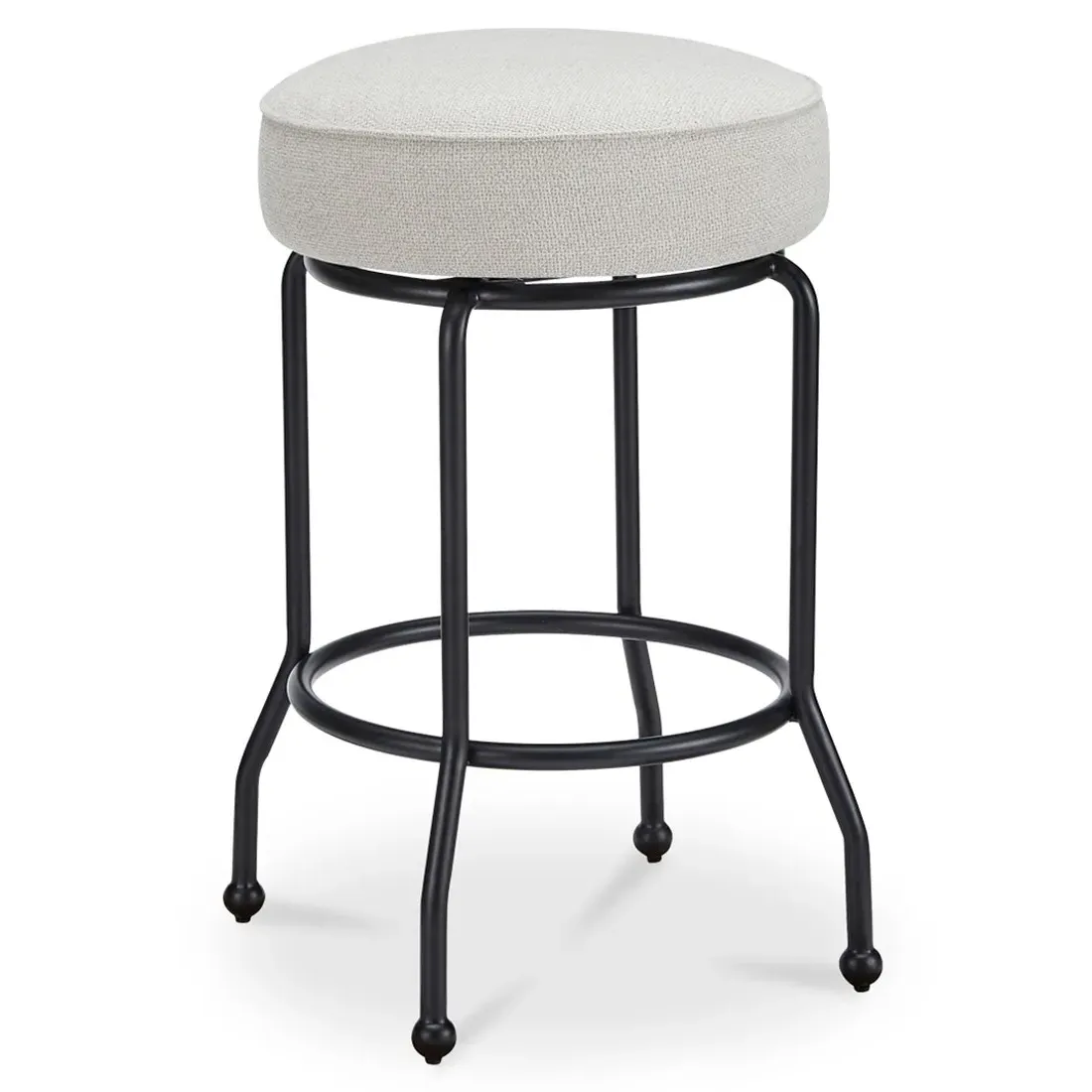 Lauren Swivel Counter Stool - Beige, Iron