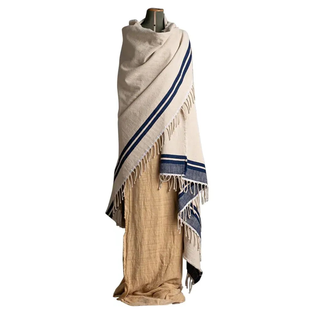 Lauren Woven Throw Blanket - Cream, Cotton
