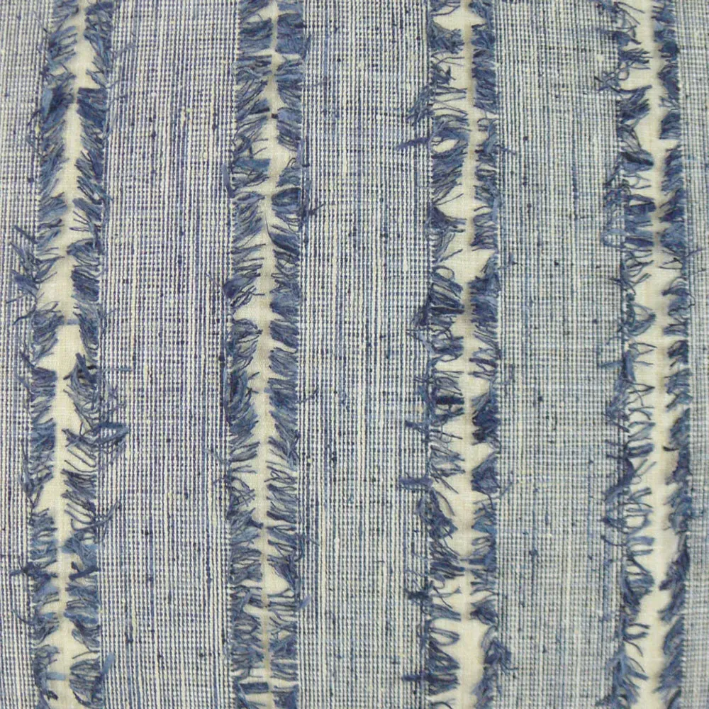Laurene 24x24 Throw Pillow with Fringe - Blue, Polyester