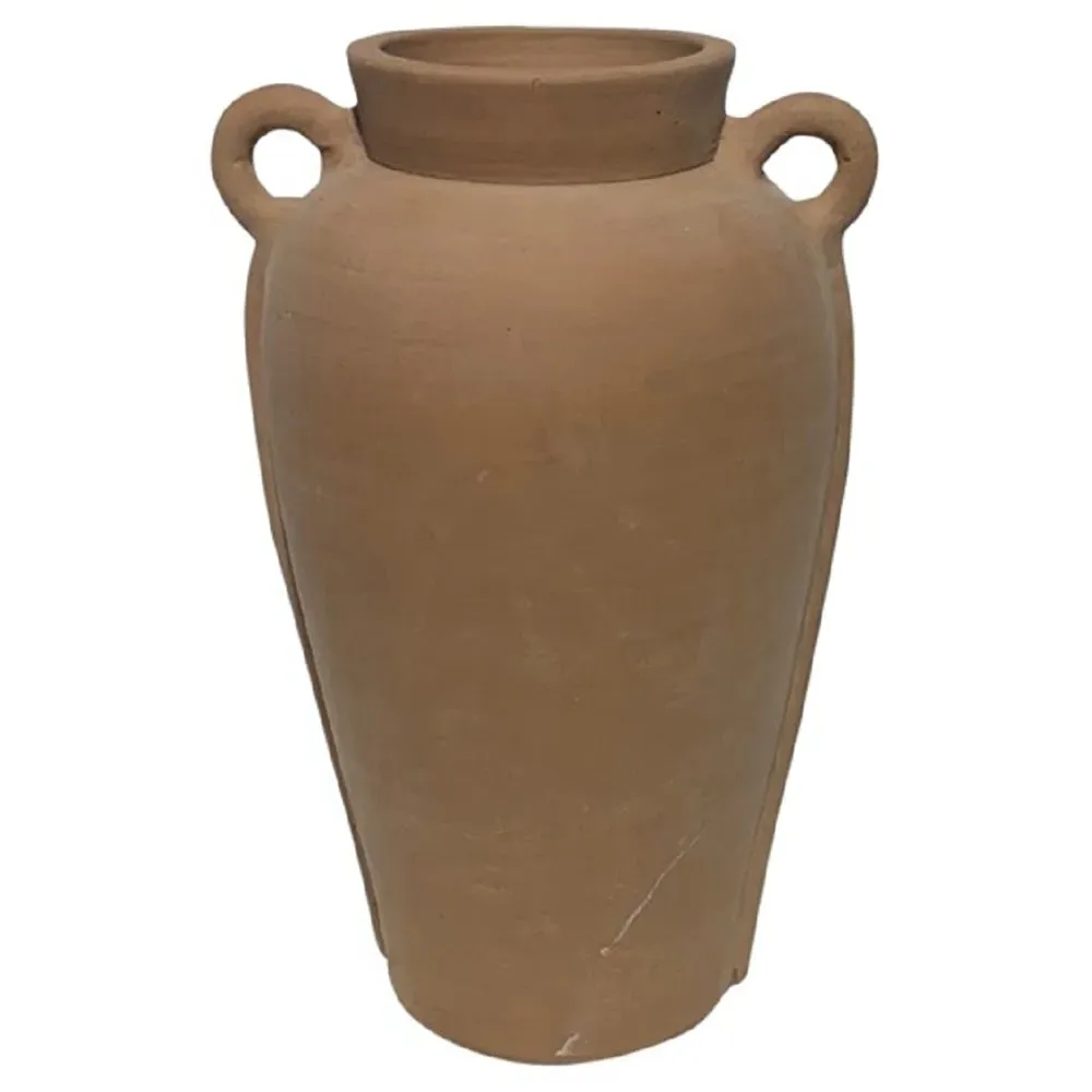 Laurent Handle Outdoor Table Vase - Natural, Terracotta image