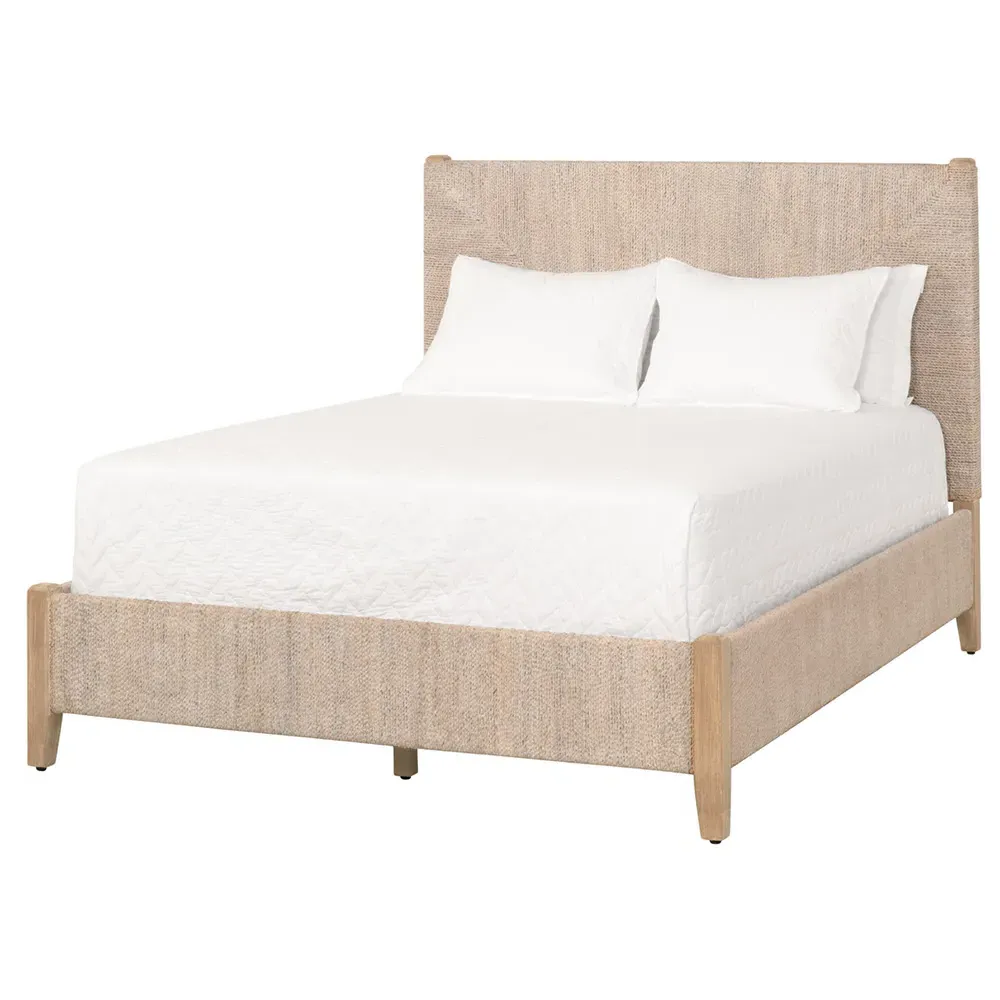 Laurice Cal King Platform Bed - Brown, Abaca Rope