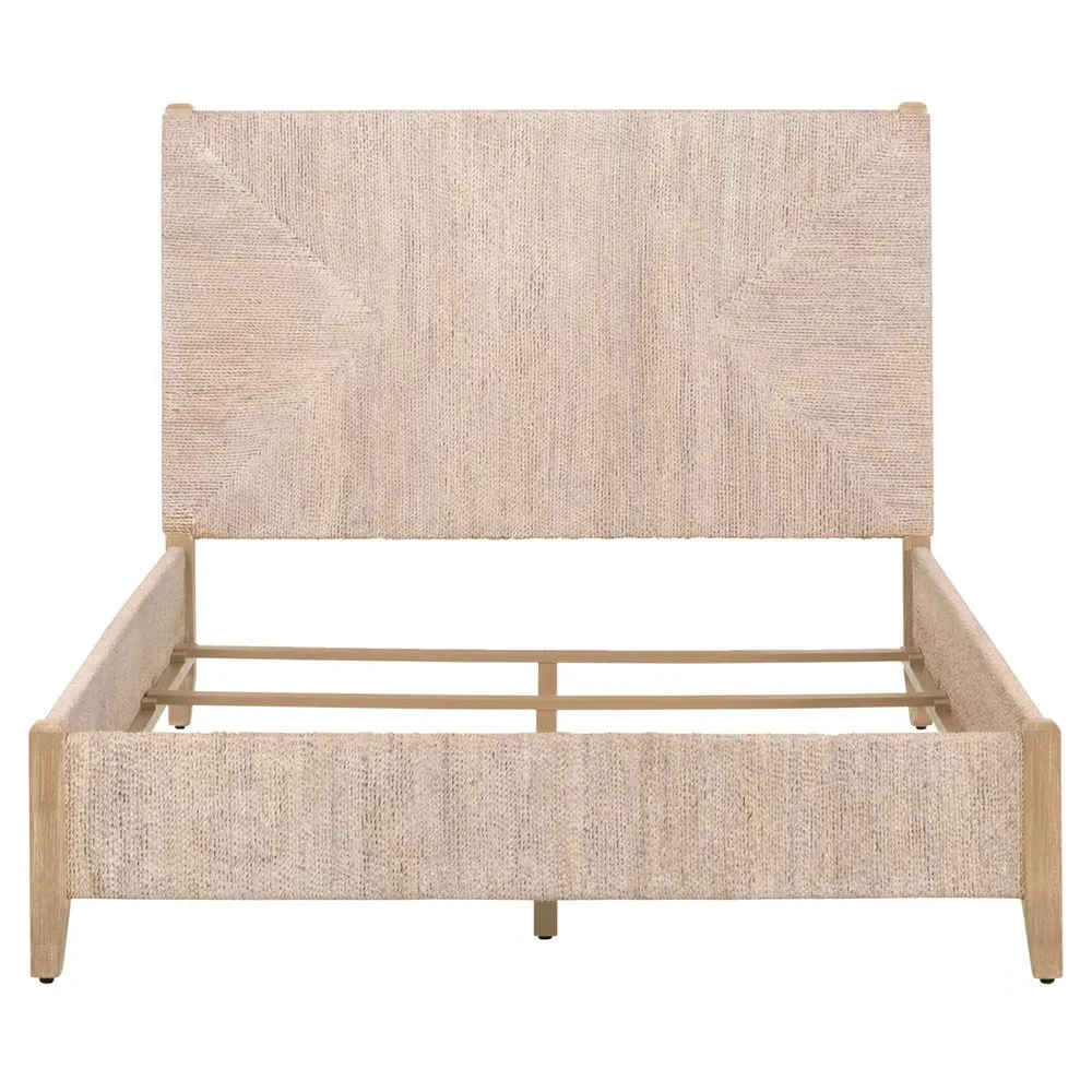 Laurice Cal King Platform Bed - Brown, Abaca Rope