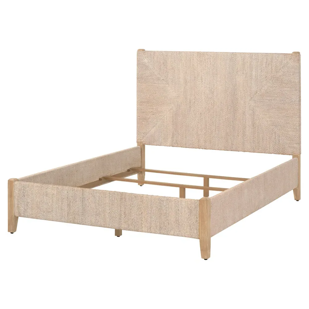 Laurice Cal King Platform Bed - Brown, Abaca Rope