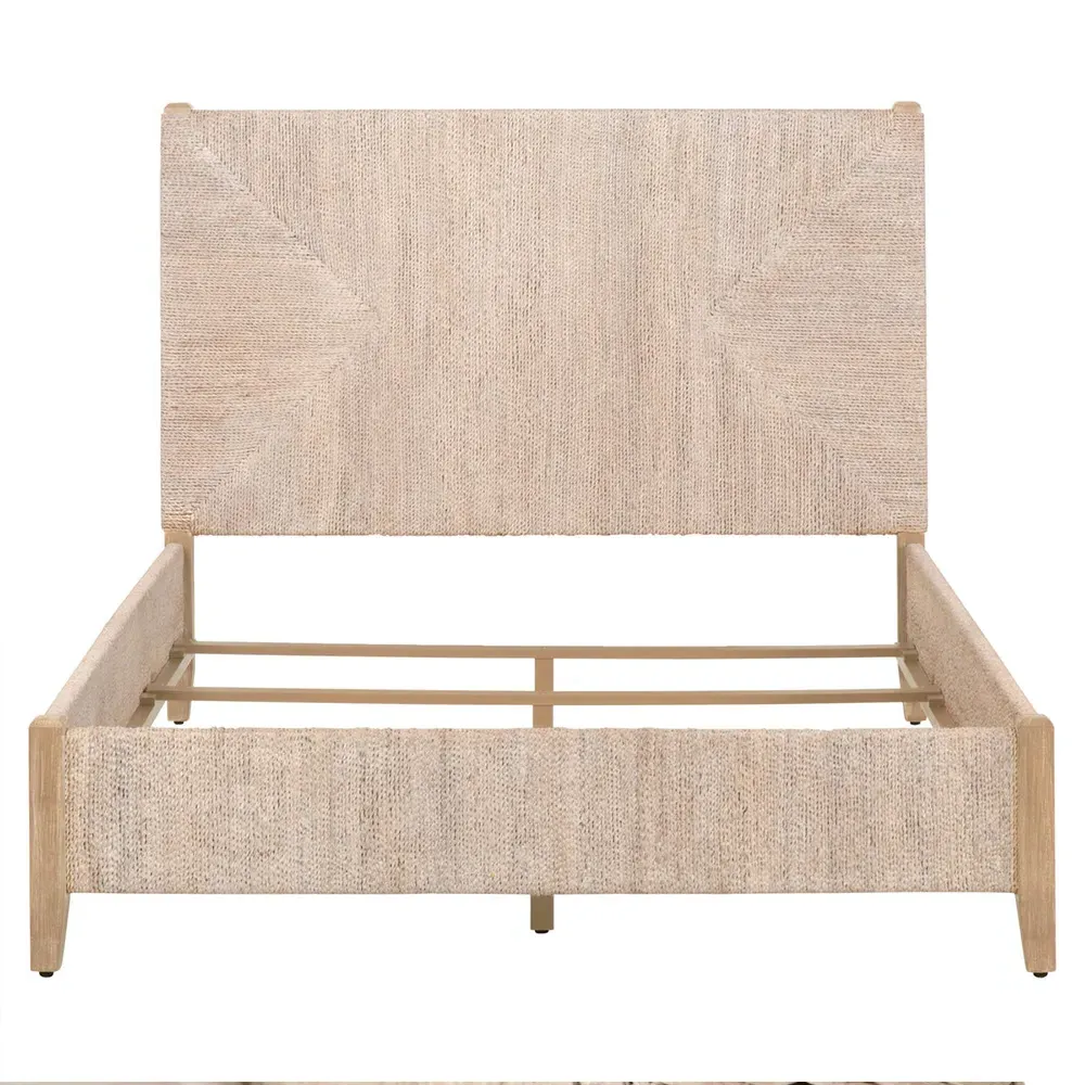 Laurice Queen Platform Bed - Brown, Abaca Rope