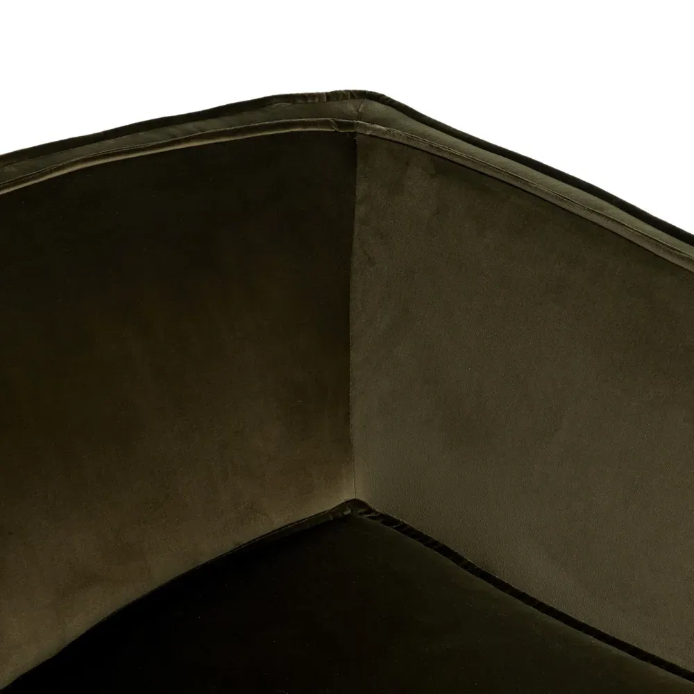 Laurice Swivel Barrel Chair - Green, Cotton Blend