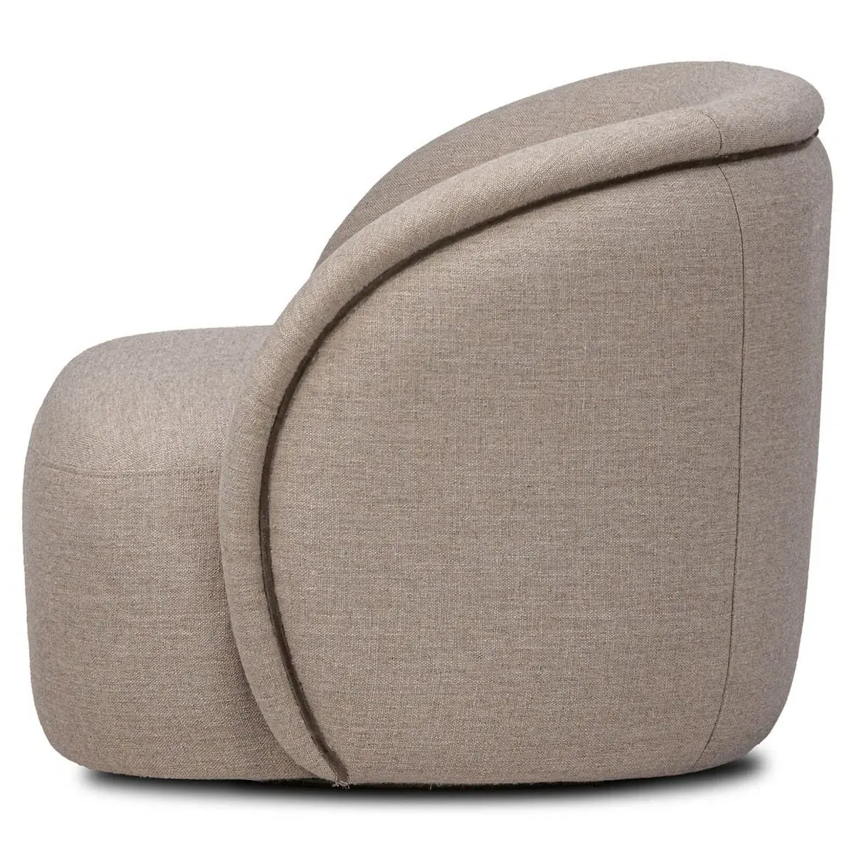 Laurrey Alcala Swivel Chair - Taupe, Performance Fabric