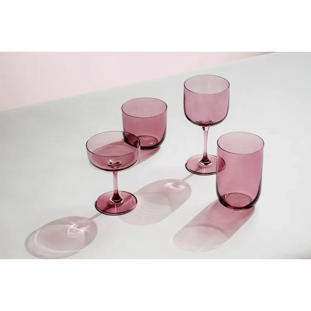 Lave Wine Goblet Set of 2 - Purple, Crystal Glass