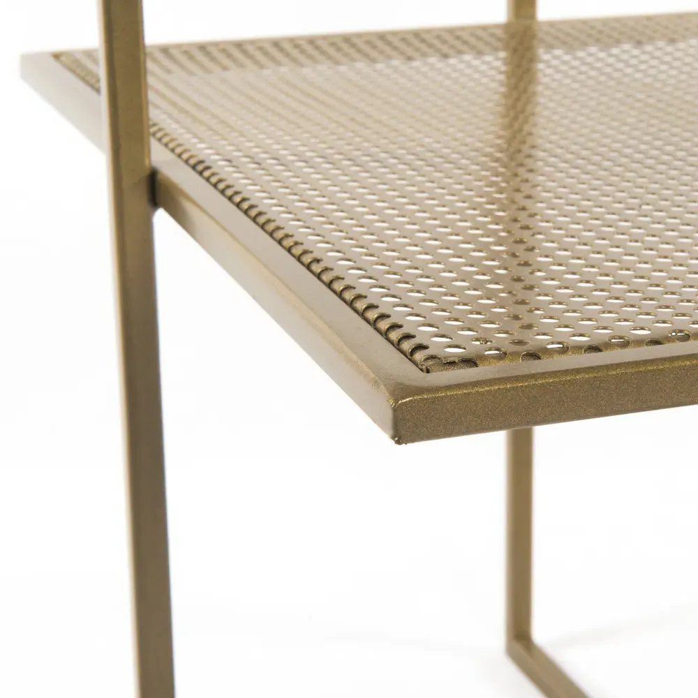 Lawrence Square Side Table - White, Marble