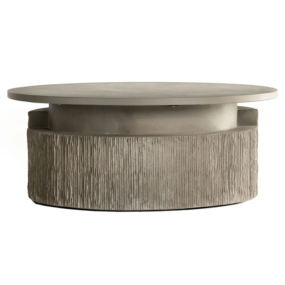 Lawson Round Outdoor Coffee Table - Grey, Concrete