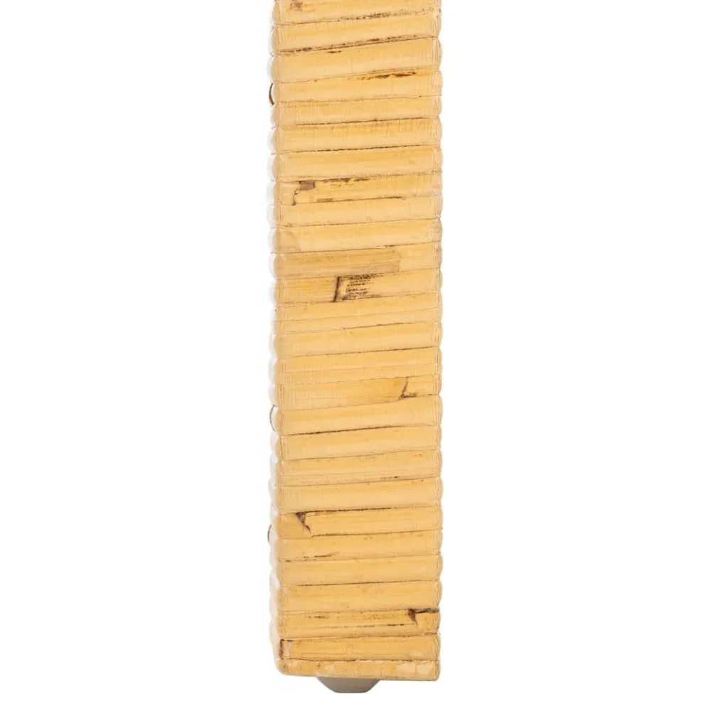 Layla Cane Woven Bar Stool - White, Mango Wood