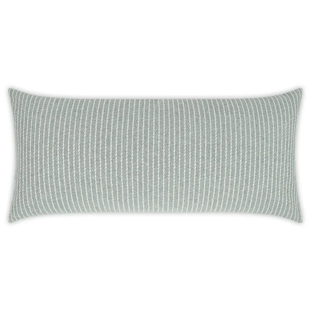 Lea Coastal Beach Indoor Outdoor Lumbar Pillow - Grey image