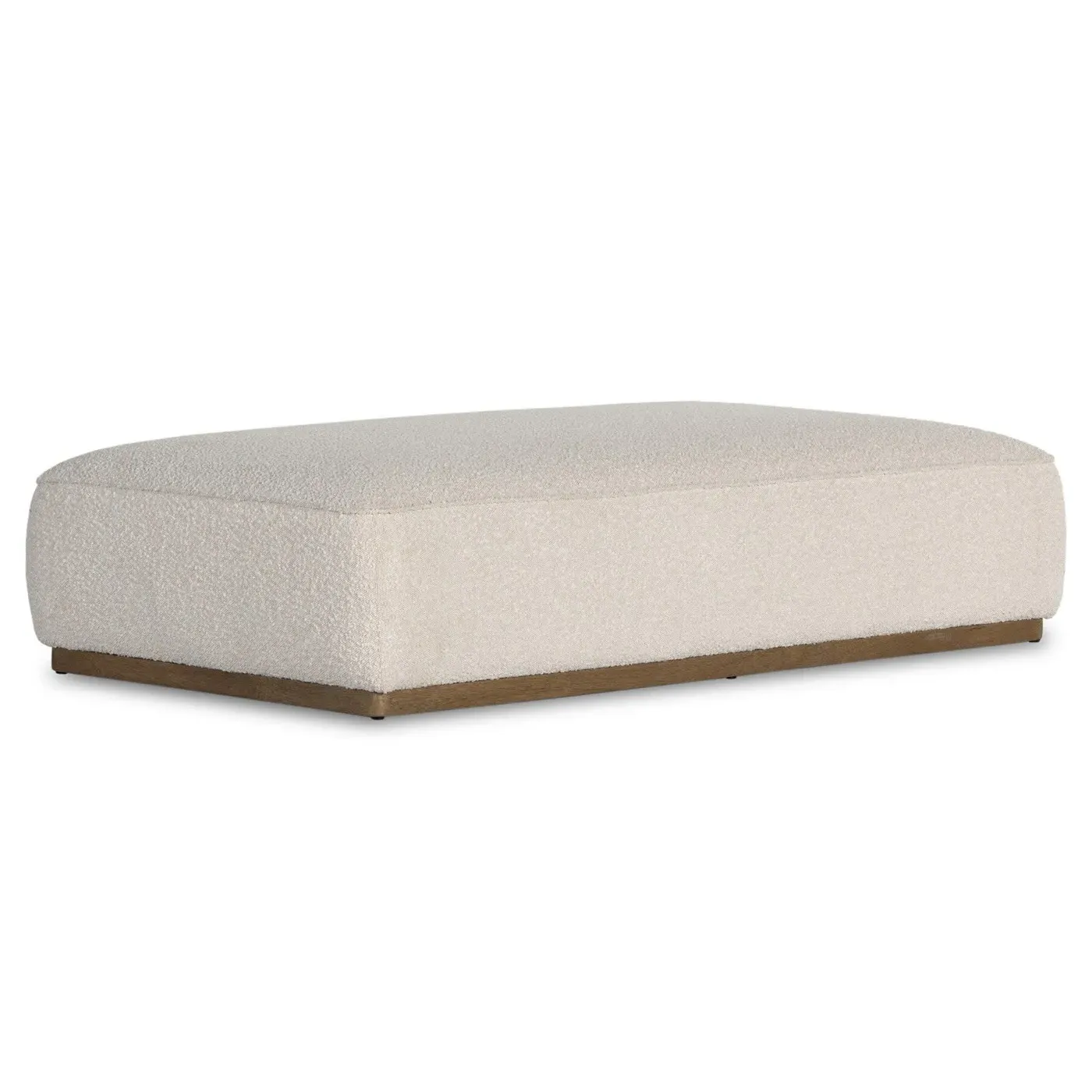 Leah Cocktail Ottoman - Beige, Boucle