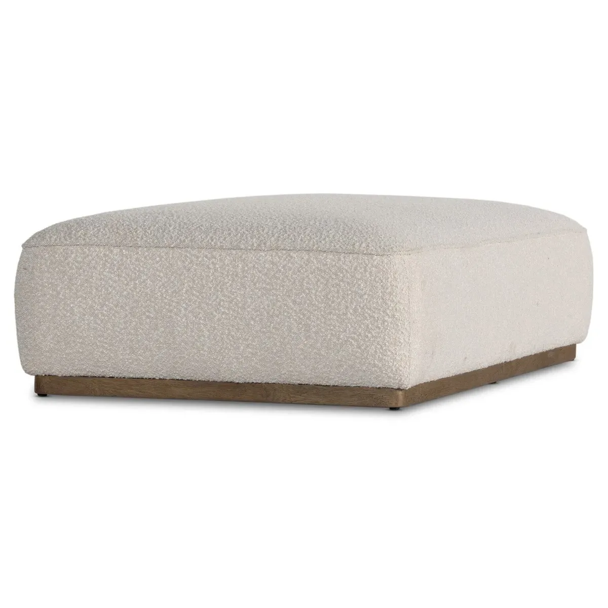 Leah Cocktail Ottoman - Beige, Boucle