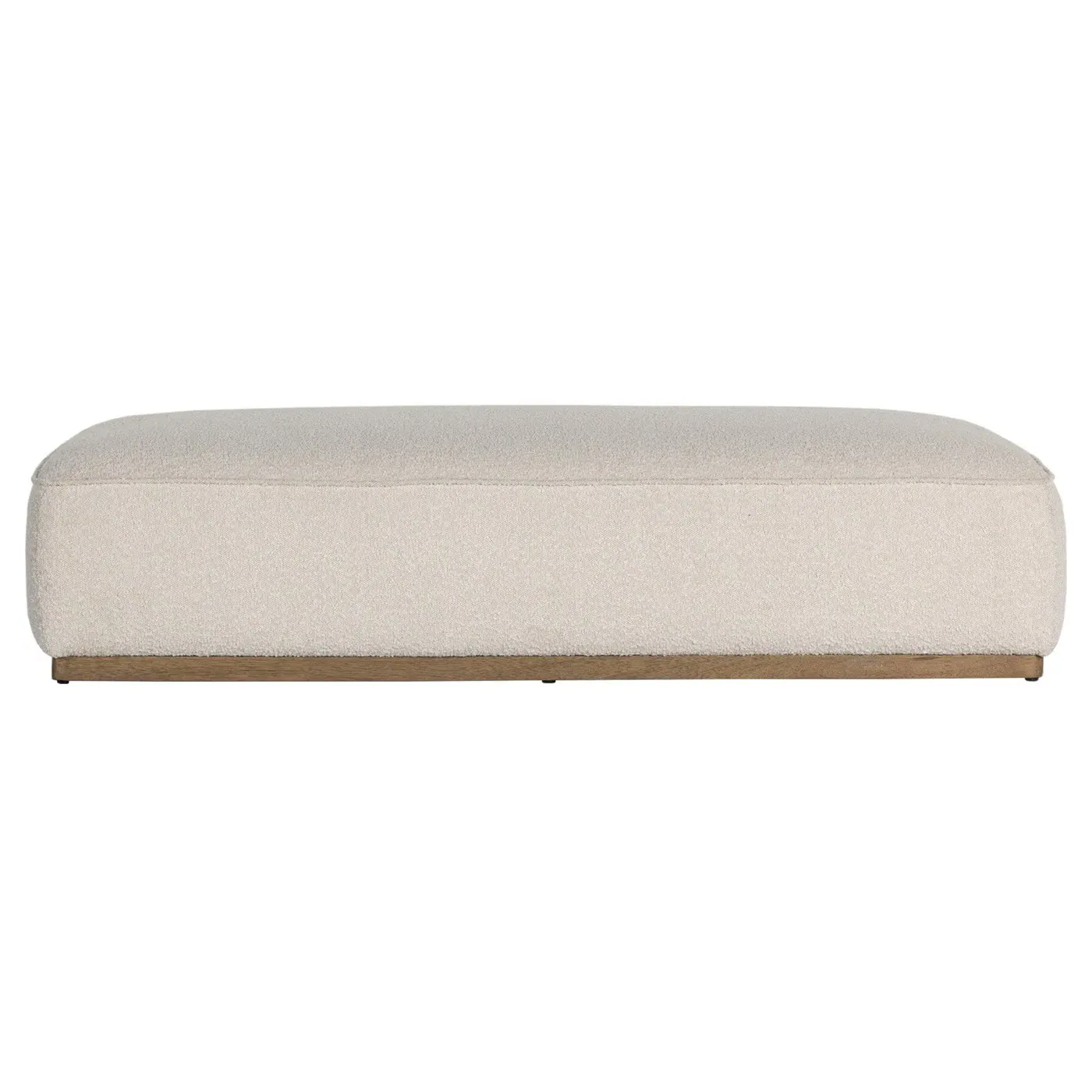 Leah Cocktail Ottoman - Beige, Boucle image