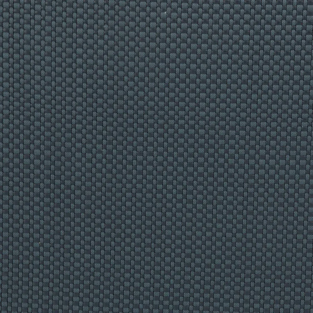 Leah Round Ottoman - Blue, Faux Leather