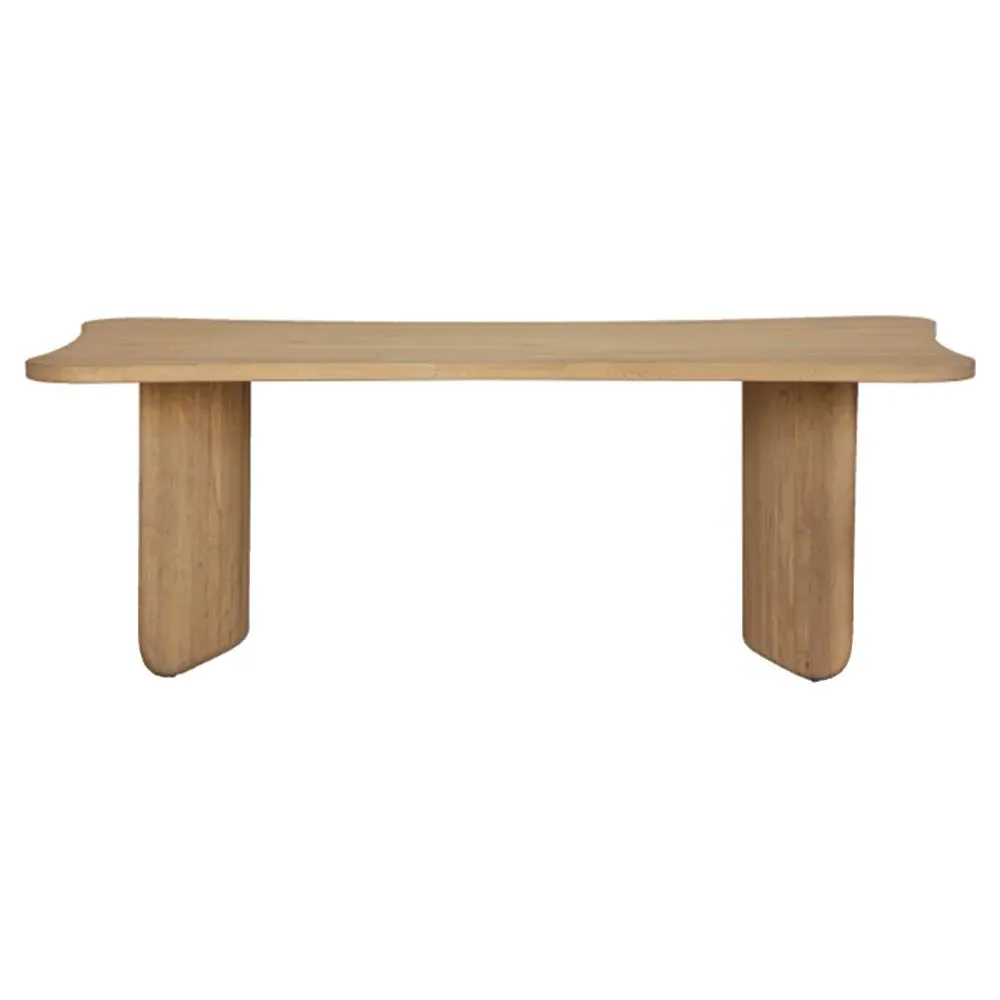 Leaky Double Pedestal Rectangular Dining Table - Brown, Oak image