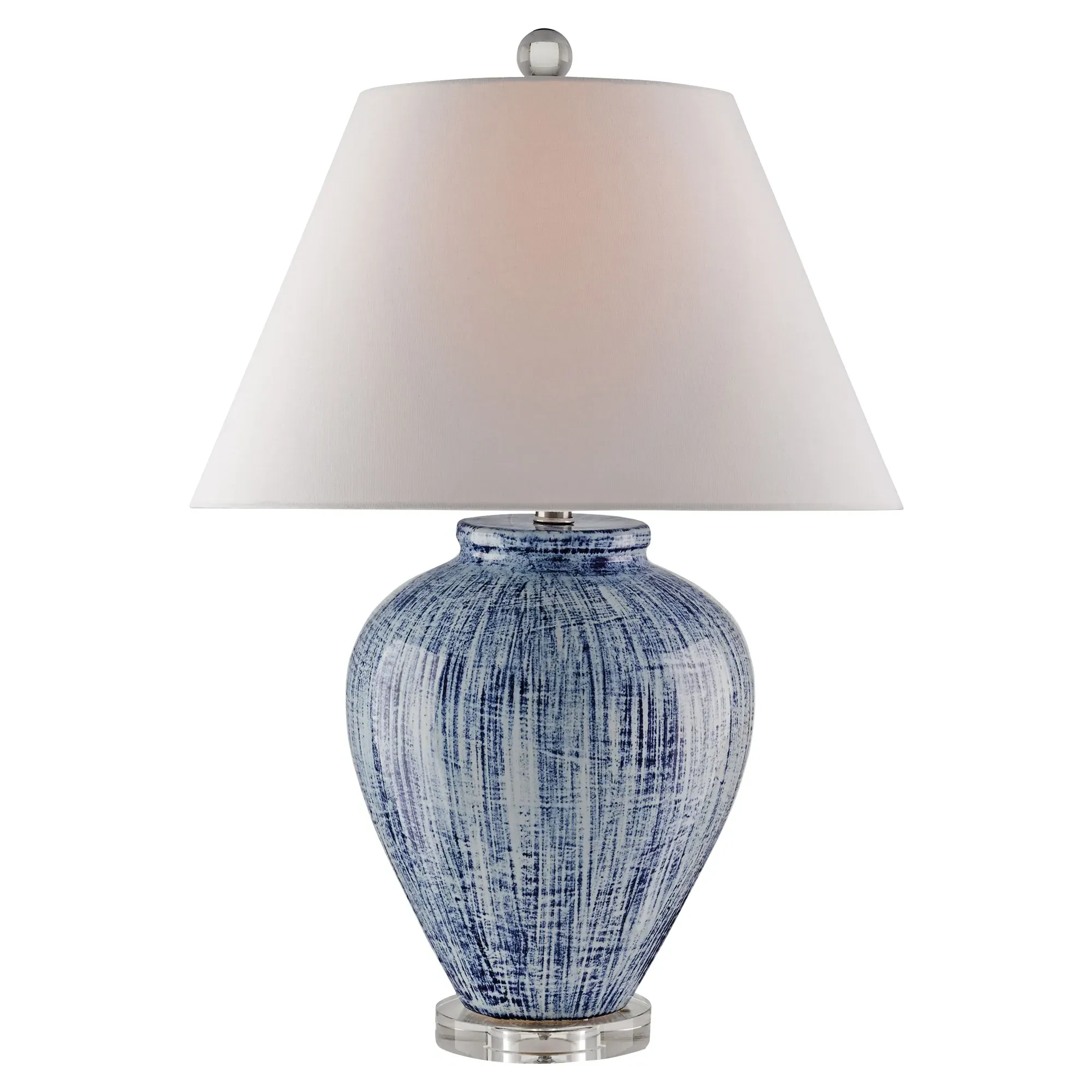 Leala Hand Glazed Ceramic Table Lamp - Blue