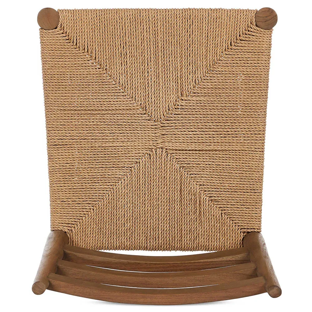 Leda Outdoor Ladderback Dining Chair - Brown, Teak