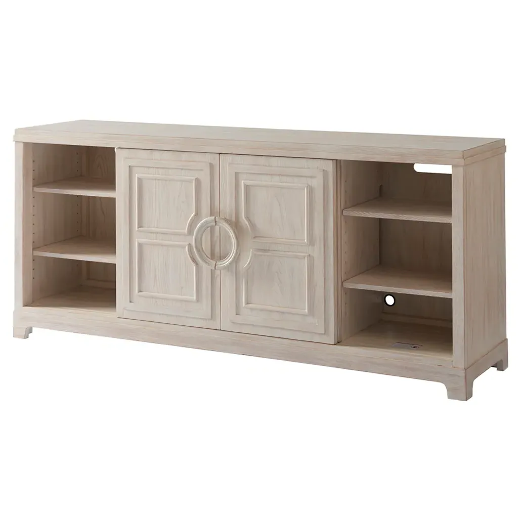 Leeward Media Cabinet - Whitewash, Wood